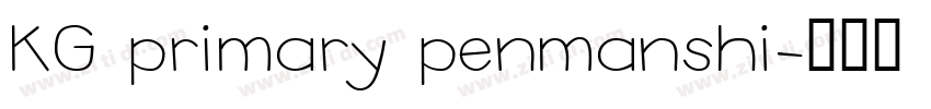 KG primary penmanshi字体转换